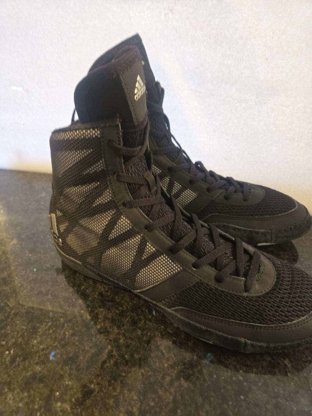 Adidas Pretereo III Wrestling Shoes Mens 10 Black Athletic Training Gym
